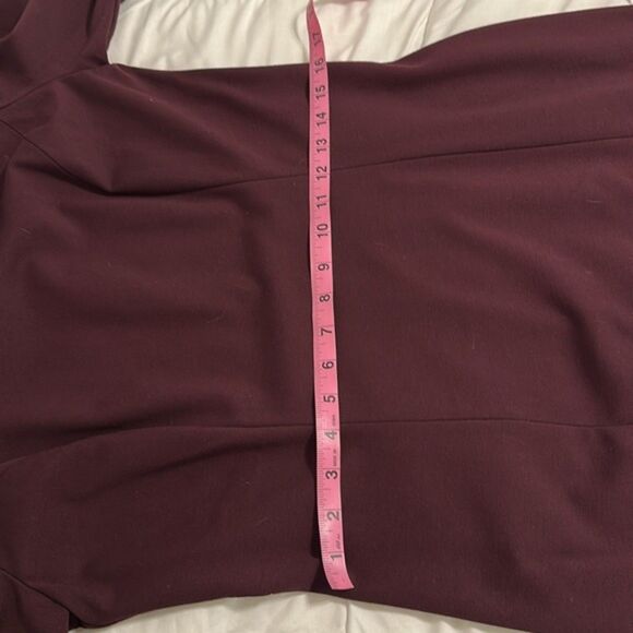 Talbots Cowl Neck Ponte Knit Midi Dress Scuba Stretchy Womens 10 Plum Career - Picture 12 of 12
